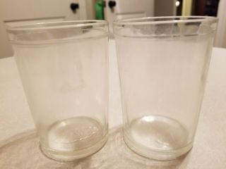 B&w Product Glass Snuff Jars - No Lids Brown & Williamson Embossed