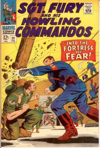Sergeant Fury 39 Vf - Nm Ayers Fortress Of Fear Comics Book