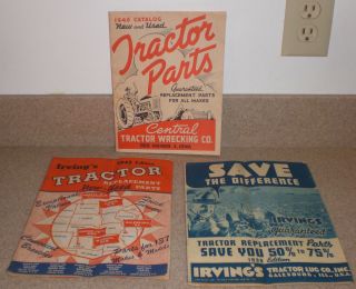 3 Vintage Farming Tractor Parts Books Case,  Rumley,  Allis - Chalmers,  John Deere