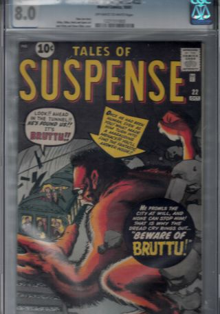 Tales Of Suspense 22 Cgc 8.  0 Vf 1st Bruttu Kirby & Ditko Cover And Art