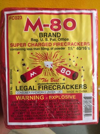 M80 Firecracker Label 40 - 16 (40 Label Packs Of 16) Pre Ebay Rules
