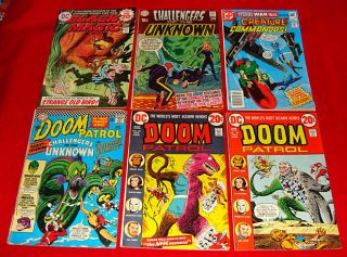 6 Vintage Dc Horror Sci - Fi Comic Books 1966 - 82 Silver & Bronze Age Doom Patrol,
