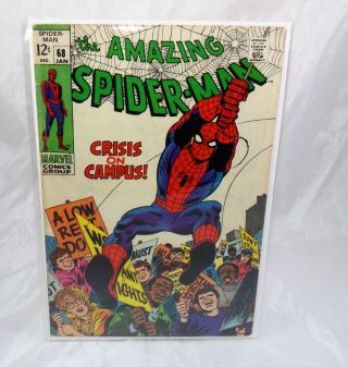 Marvel Comics 1969 Spider - Man 68 Comic Book 5.  0 To 5.  5