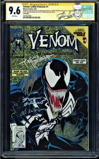 Venom Lethal Protector 1 Cgc 9.  6 Gold Ed White Ss 6 X 