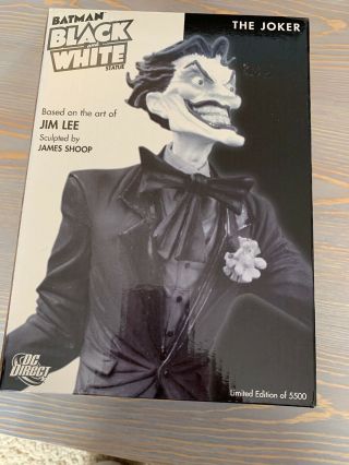 Dc Comics Batman Black And White The Joker Statue By Jim Lee 1st Edition