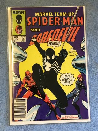 Marvel Team - Up 141 (1984) Spiderman Daredevil Early Alien Black Costume