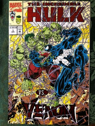 Marvel The Incredible Hulk Vs.  Venom 1 1994 Stan Lee Embossed Cover Raremint