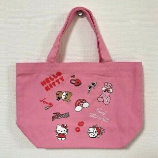 Sanrio Hello Kitty X Foxy Illustrations Shibuya109 Pink Mini Eco Bag Japan