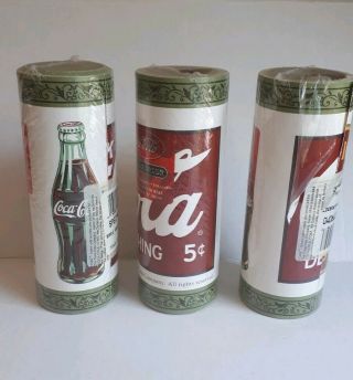 3 Rolls Vintage Coke Cola Wallpaper Boarder Trim Advertising Coca - Cola