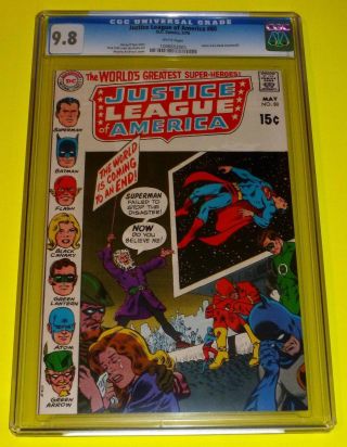 1970 Justice League Of America 80 Cgc 9.  8 White Nm/mint Green Lantern Top Census