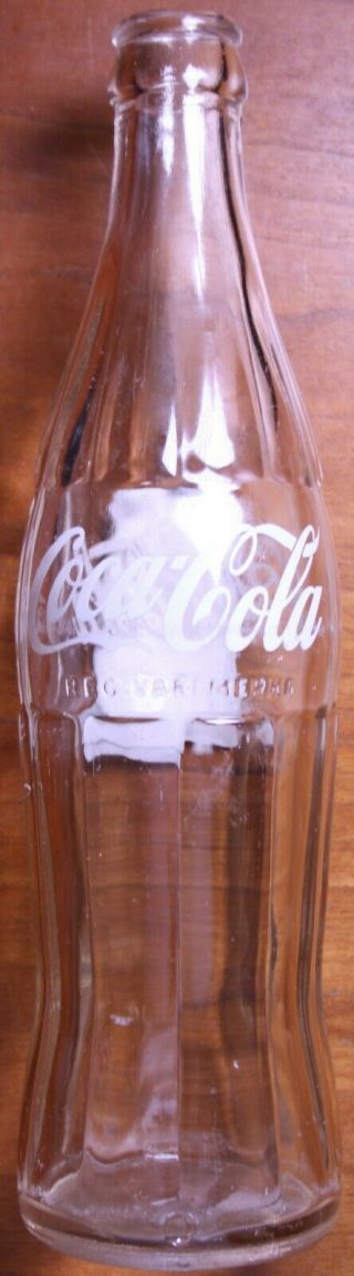 Norway 1958 Coca - Cola Embossed/acl Bottle 350 Ml