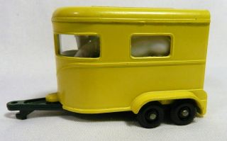 Vtg 1960s Miniature Diecast Toy Lesney Matchbox Farm Horse Pony Trailer 43