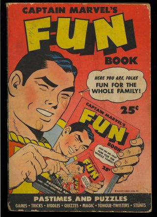Captain Marvel’s Fun Book Nn Infinity Cover Golden Age Fawcett Comic 1944 Vg
