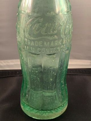 Vintage 1941 Coca Cola MIN 6 oz GREEN GLASS BOTTLE PAT D 105529 Washington DC 5