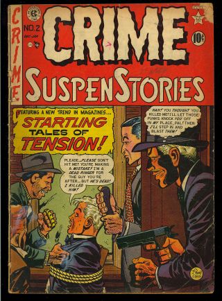 Crime Suspenstories 2 Pre - Code Golden Age Ec Horror Comic 1950 Gd