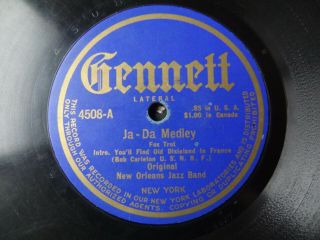 Gennett 4508 Orleans Jazz Band w/ Jimmy Durante 1919 jazz 3