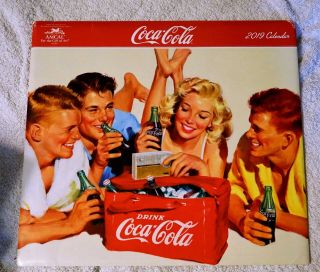 Coca Cola Wall Calendar (2019) Amcal With Torn Corners On Outer Sleeve