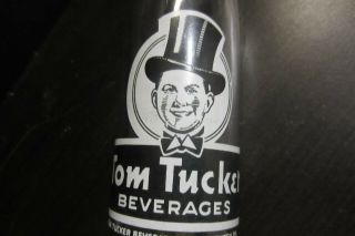 Splendid Sought After TOM TUCKER Vintage ACL Soda Bottle / 12 oz.  / Pittsburgh 2