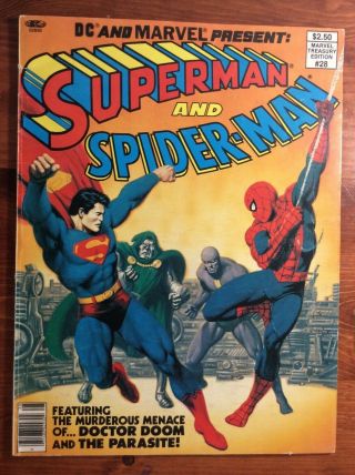 Superman And Spider - Man 1981 Dc Marvel Present Treasury Edition 28