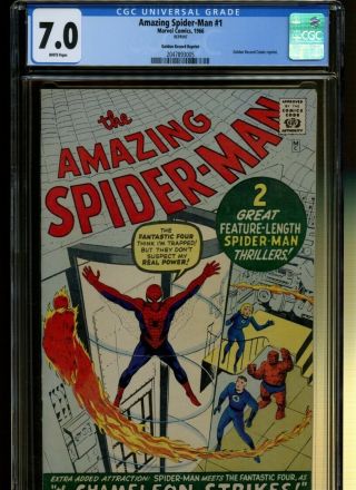 Spider - Man 1 Cgc 7.  0 | Marvel 1966 | Golden Record Reprint.