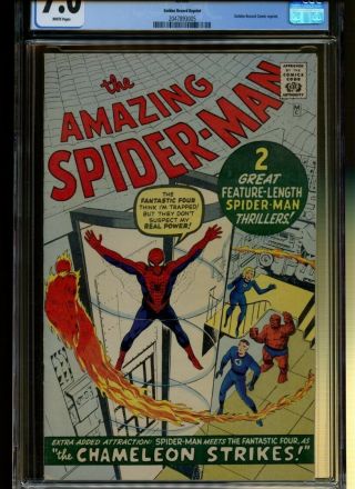 Spider - Man 1 CGC 7.  0 | Marvel 1966 | Golden Record Reprint. 2