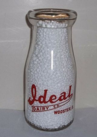 Ideal Dairy Co.  Wooster Oh.  Pyro Half Pint Eat And Enjoy Ideal Ice Cream