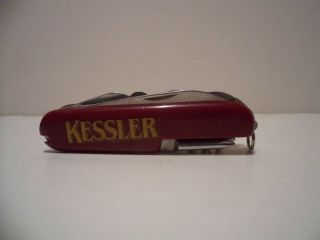 Kessler Blended Whiskey Vintage Advertising Pocket Knife Swiss Army Style