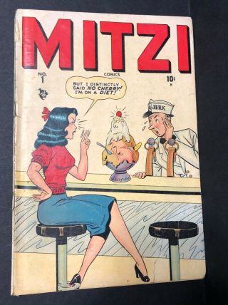 Mitzi Comics 1 Gd,  Harvey Kurtzman Hey Look,  G&g Timely 1948 Romance Book Gga