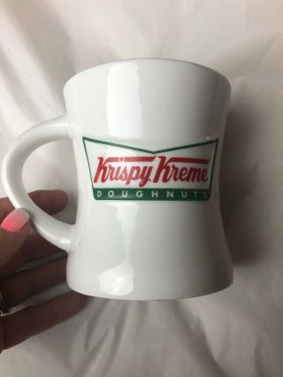 Krispy Kreme Doughnuts Coffee Mug Vintage Diner Restaurant Ware Raised Logo