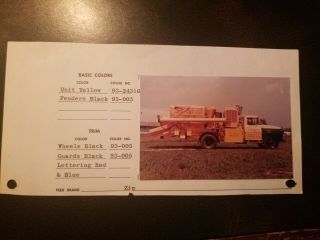 Vintage 1960s Farm Agriculture Feed Truck Paint Sample Truck Photo - Zip Feeds