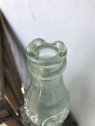 CHICAGO,  Illinois 1910’s SS Straight Side Embossed Coca Cola Aqua Soda Bottle 5