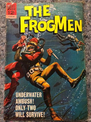 The Frogmen Comic Book,  No 8,  Feb.  - Apr.  1964,  Dell Publishing