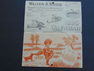 1890 Calendar - Walter A.  Wood Mowing & Reaping Machines