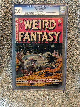 Weird Fantasy 20 Cgc 7.  0 Fn/vf - Frazetta & Williamson Art Rare Find