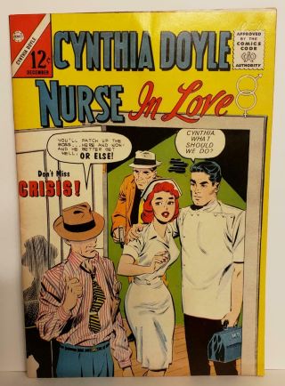 Cynthia Doyle Nurse In Love 67 Silver Age 1962 Charlton Romance Comic Vf,  Nm
