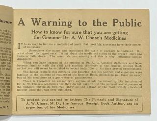 Old Dr.  A.  W.  Chase ' s Medicines Quack Ad Snake Oil Salesman Cures All Nerve Pills 3