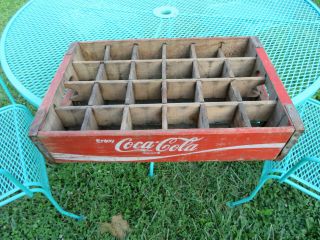 Vintage Coca Cola Red Wood Crate Case Bottle,  Chattanooga 1970