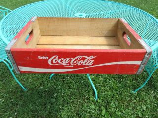 RED Coca Cola Coke Wood Case Carrying Crate Soda Pop Bottle LOOK RARE COOL 2