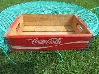 Coca Cola Coke Red / White Wood Crate Soda Pop Bottle,  Look Rare Item Cool