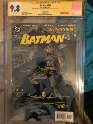 Batman 608 2nd Print Signed X3 Ss Cgc 9.  8 Jim Lee Sinclair Williams - Gorgeous
