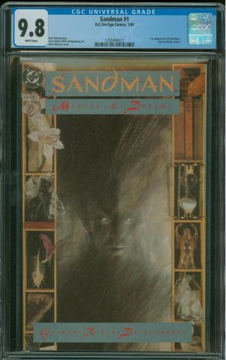 Sandman 1 Cgc 9.  8 1st Appearance Of Morpheus Neil Gaiman And Sam Keith Series
