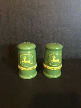 John Deere Salt & Pepper Shakers Ceramic