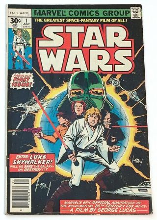 Star Wars 1 (1st Print,  On Before Movie Debut,  Vg Marvel 1977)