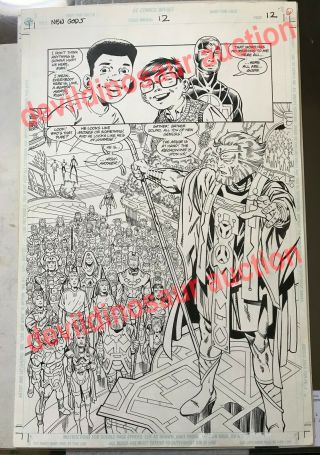 John Byrne Gods Comic Art Splash Page Dc Comics Jack Kirby Depicted