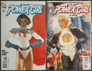 Power Girl Vol.  2 1,  2 Set [justin Gray - Amanda Conner] 1st Print 9.  0 Or Better