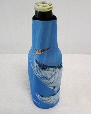 Beer Bottle Cooler Long Neck Holder Insulator Koozie Tarpon Shark Design Ag3