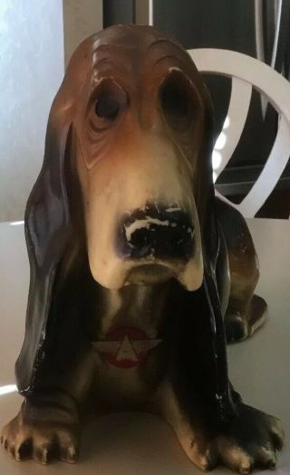 1960s Flying A Gas Oil Station Axelrod Basset Hound Figural Bank Ad Premium