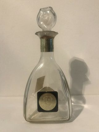 Vintage Old Grandad Whiskey Head Of The Bourbon Family Glass Empty Bottle