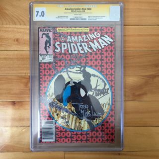 The Spider - Man 300 Cgc Signed By Stan Lee & Todd Mcfarlane Comic