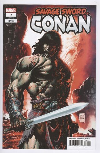 Savage Sword Of Conan Comic 7 (2019) Vf/nm Marvel Variant 1:50 Tan